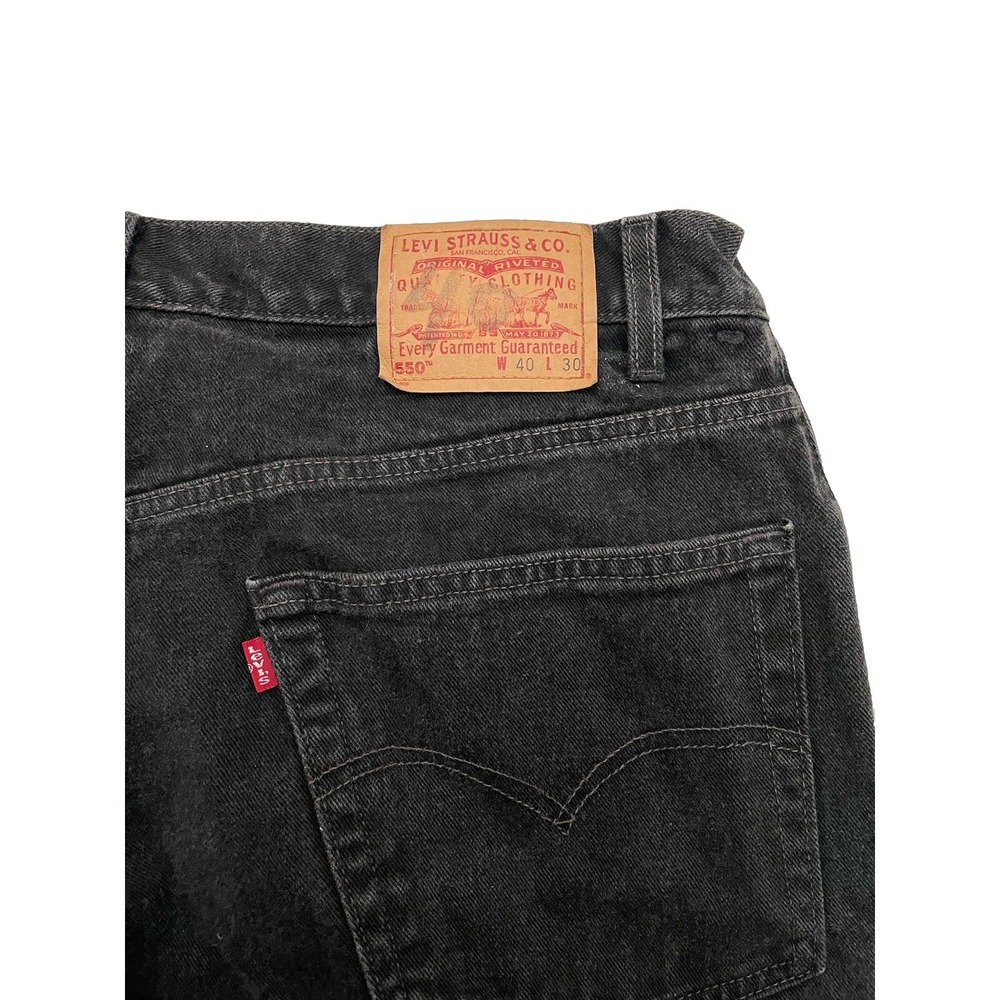 Vintage Levis Men's 550 Denim Jeans 40x30 Black Made in USA 90s